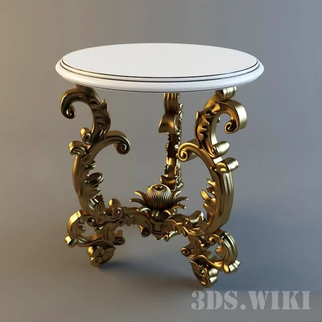 furniture – Round high table 3D Model