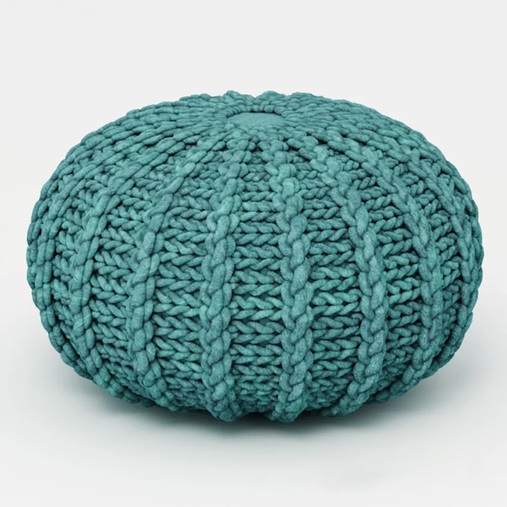 furniture – Round knitted ottoman 3D Model