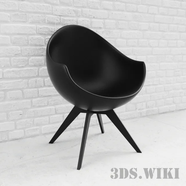 furniture – Round plastic armchair 3D Model