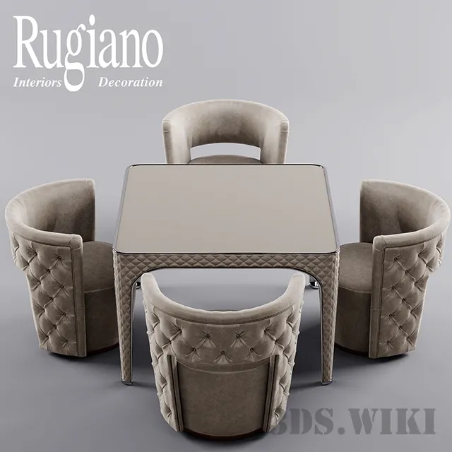 furniture – Rugiano Giotto armchair and table 3D Model furniture – Rugiano Giotto armchair and table 3D Model
