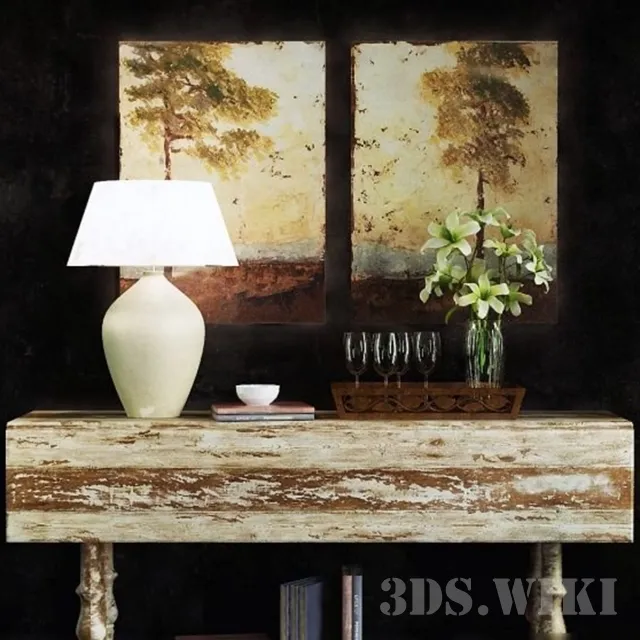 furniture – Rustic console 3D Model furniture – Rustic console 3D Model