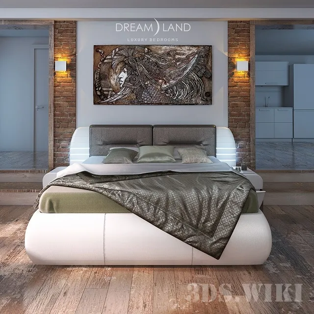 furniture – Santa Cruz Bed + Krit Bench 3D Model furniture – Santa Cruz Bed + Krit Bench 3D Model