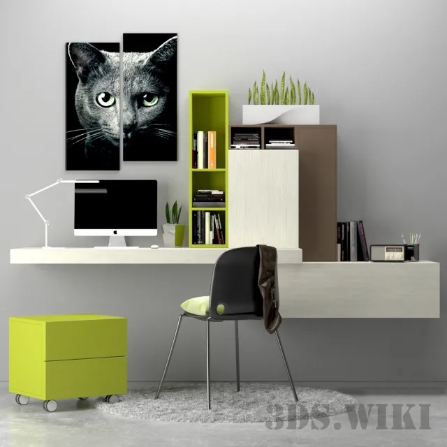 furniture – Secretaire SPAZIO S416 3D Model furniture – Secretaire SPAZIO S416 3D Model