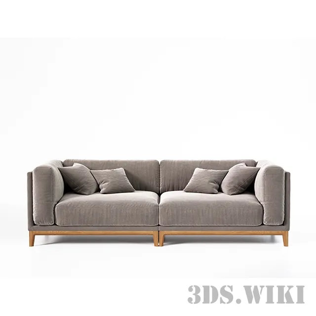 furniture – Sectional soft sofa with pillows 3D Model