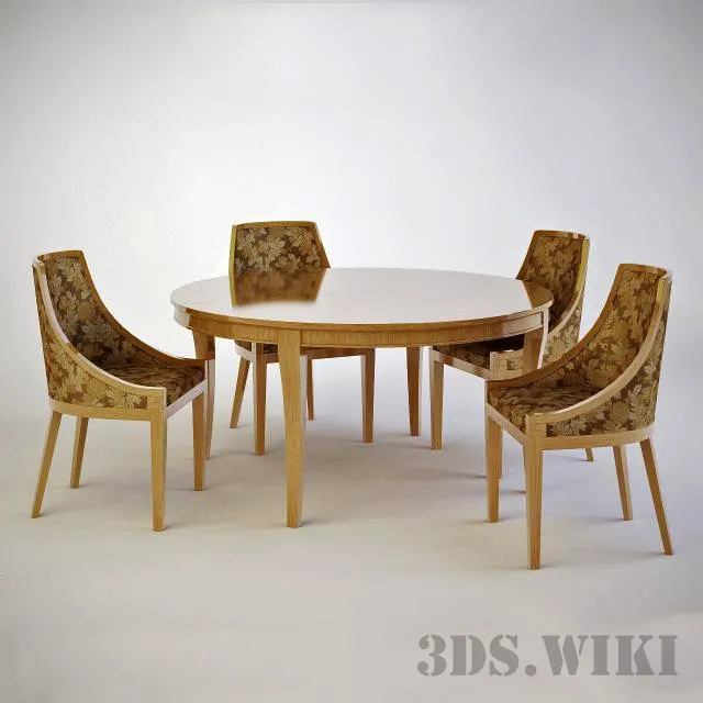 furniture – Selva Opera 3878 table and Selva Heritage J.S. Chairs 1692 3D Model furniture – Selva Opera 3878 table and Selva Heritage J.S. Chairs 1692 3D Model