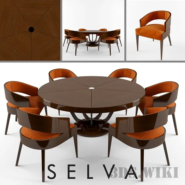 furniture – Selva Victoria table and chairs 3D Model furniture – Selva Victoria table and chairs 3D Model