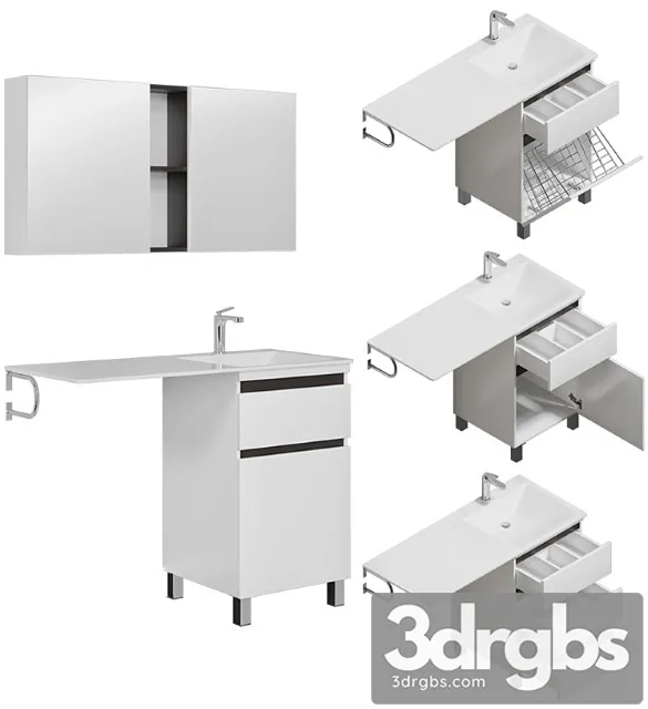 Furniture Set Dolomite Ergonomics 50 and Pencil Case 3D Model Download