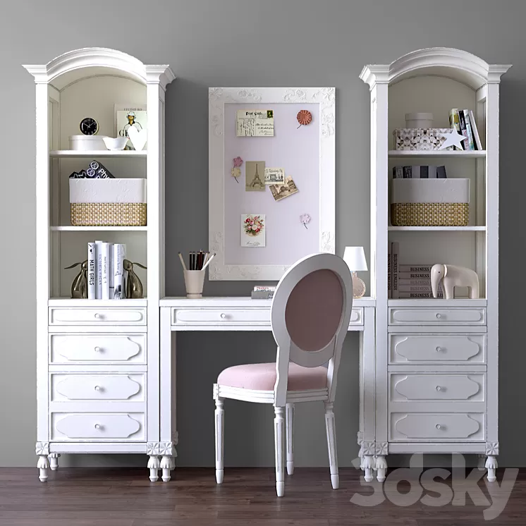 FURNITURE SET FOR BELLINA LEARNING 3D Model FURNITURE SET FOR BELLINA LEARNING 3D Model