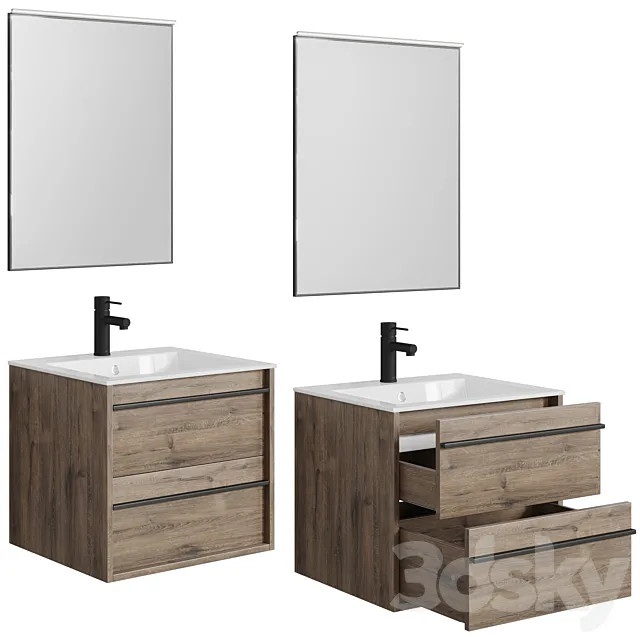 Furniture set Lino 60_70_80_90 and Pencil case 3D Model Furniture set Lino 60_70_80_90 and Pencil case 3D Model