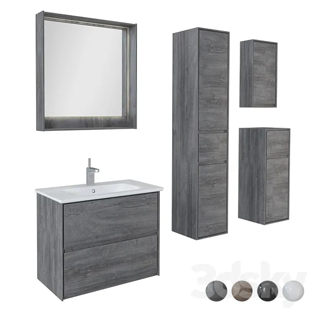 Furniture set Mokka 80 and Cases 3D Model Furniture set Mokka 80 and Cases 3D Model