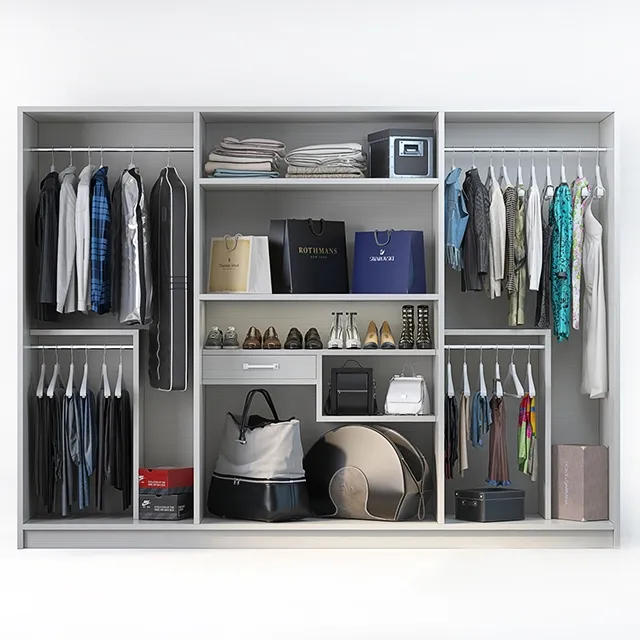 furniture – Set of clothes shoes and accessories for the cabinet mix 3 3D Model