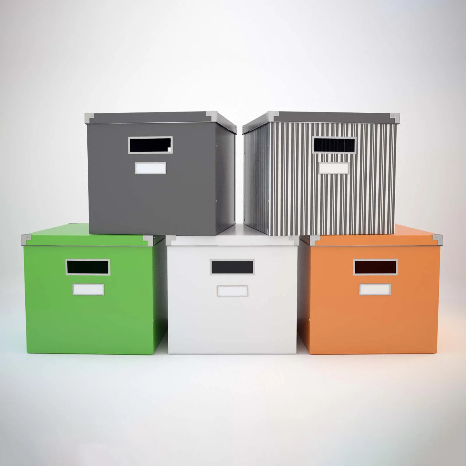 furniture – Set of colorful boxes 7 3D Model