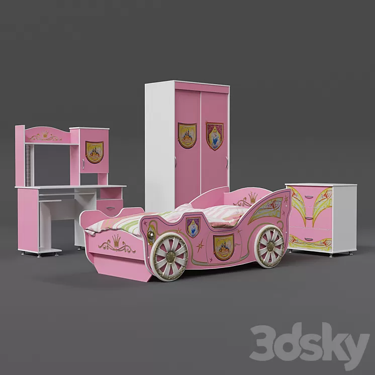 Furniture set "Princess" 3D Model
