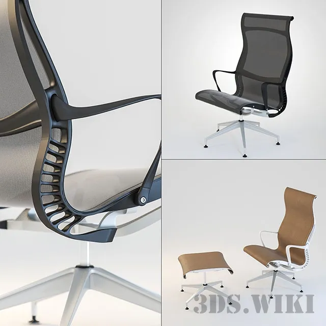 furniture – Setu living room chair with Ottoman 3D Model furniture – Setu living room chair with Ottoman 3D Model