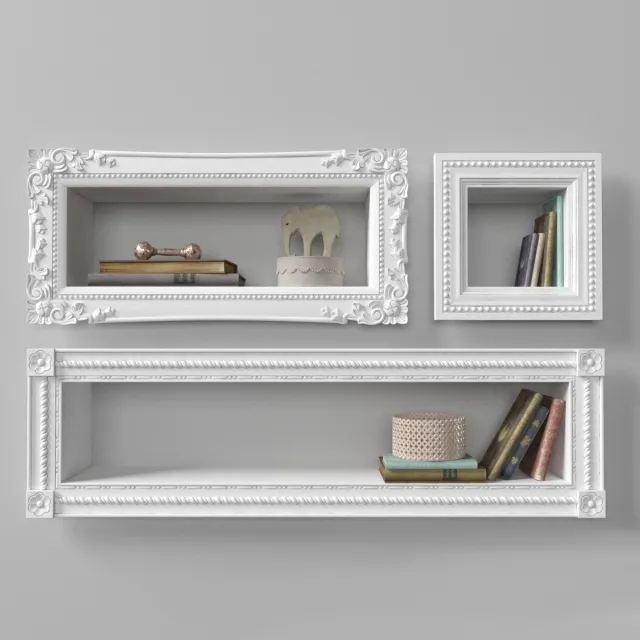 furniture – Shelves with decor 3D Model