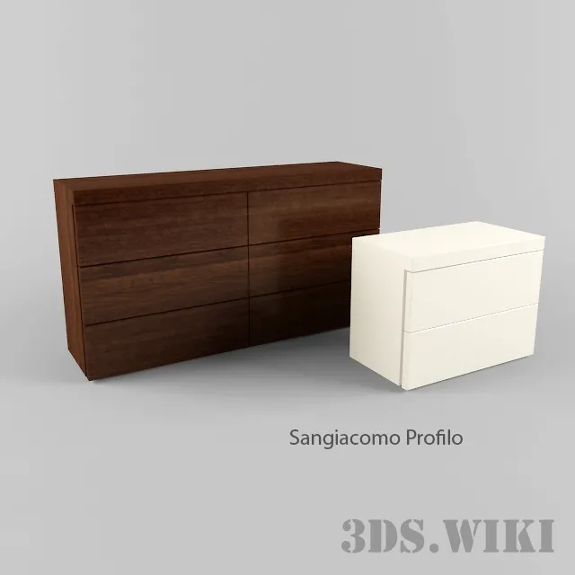 furniture – Sideboard and chest of drawers Sangiacomo Profilo 3D Model