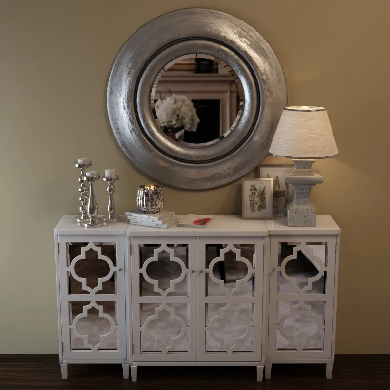 furniture – Sideboard with mirror and table lamp 05 3D Model furniture – Sideboard with mirror and table lamp 05 3D Model