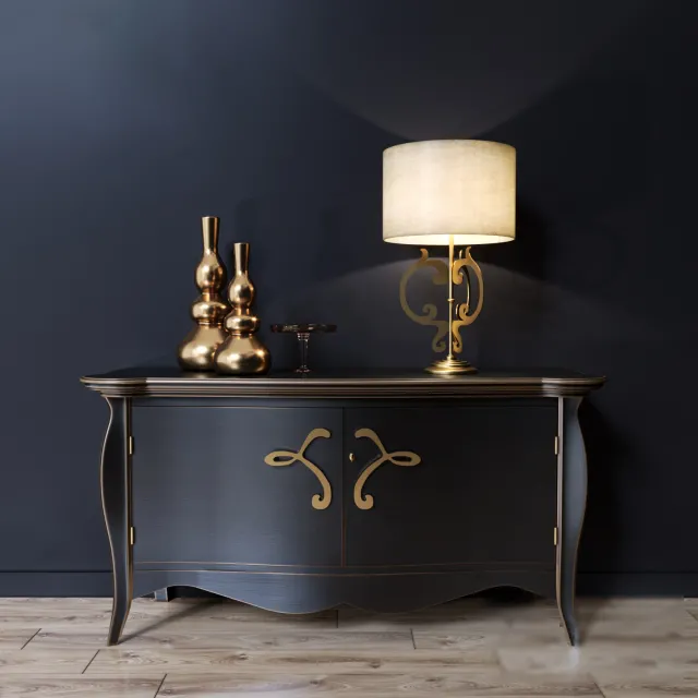furniture – Sideboard with table lamp 06 3D Model furniture – Sideboard with table lamp 06 3D Model