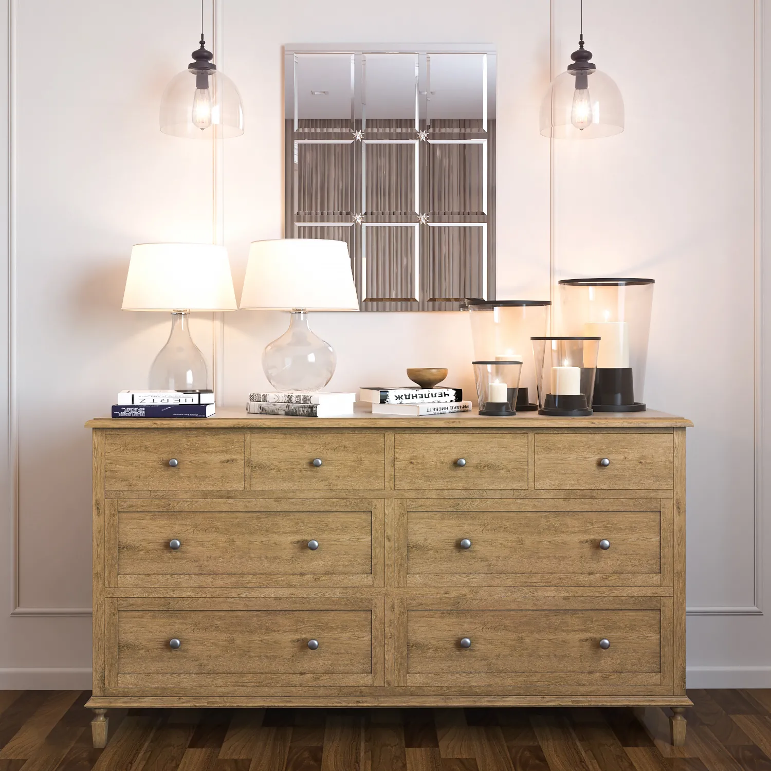 furniture – Sideboard with table lamp 07 3D Model furniture – Sideboard with table lamp 07 3D Model