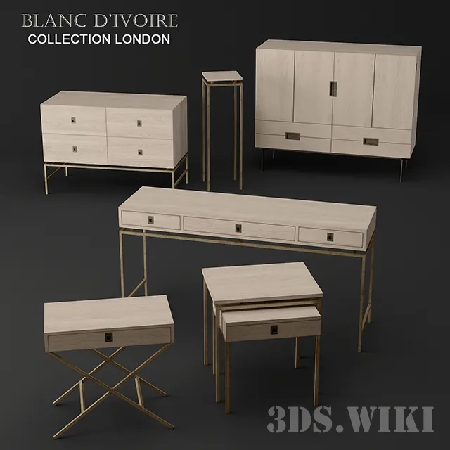 furniture – Sideboards and chest of drawers Blancdivoire – LONDON Collection 3D Model