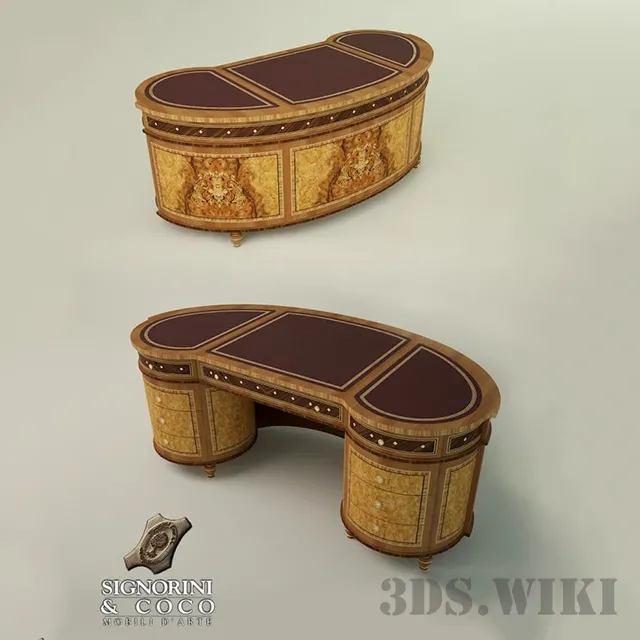 furniture – Signorini & Coco Ambra writing desk 3D Model