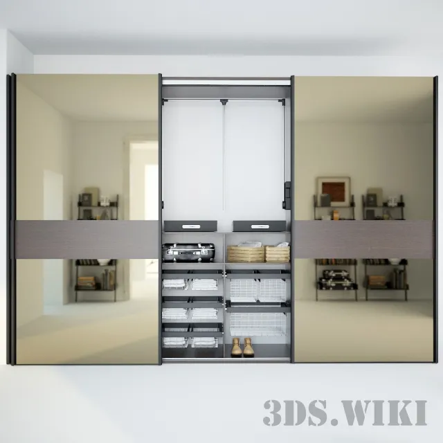 furniture – Sliding Wardrobe Mebelux Borioso With Filling 3D Model