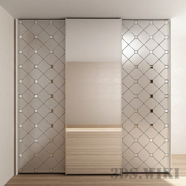 furniture – Sliding wardrobe with mirror 3D Model furniture – Sliding wardrobe with mirror 3D Model