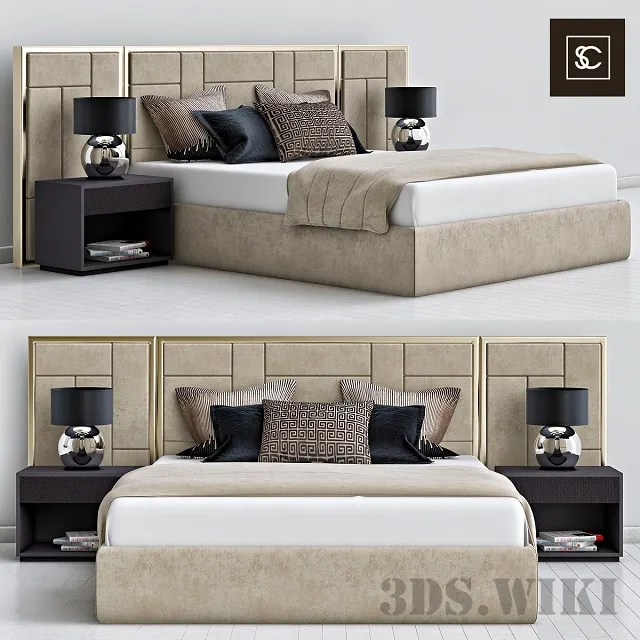 furniture – Sloane Royale double bed 3D Model furniture – Sloane Royale double bed 3D Model