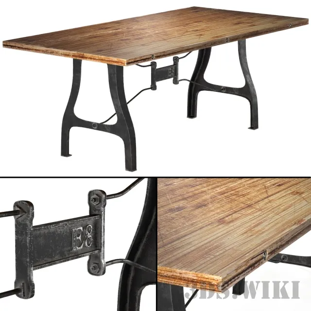 furniture – Small dining table Nuevo V4 A-Leg 3D Model