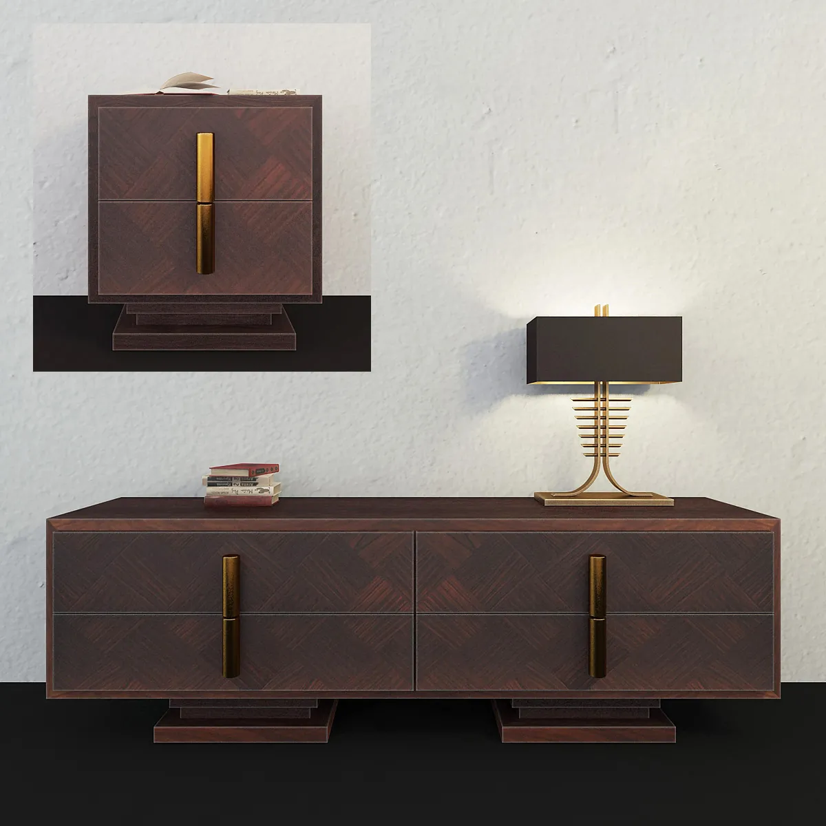 furniture – Smania Nestor dresser and nightstand 8 3D Model furniture – Smania Nestor dresser and nightstand 8 3D Model