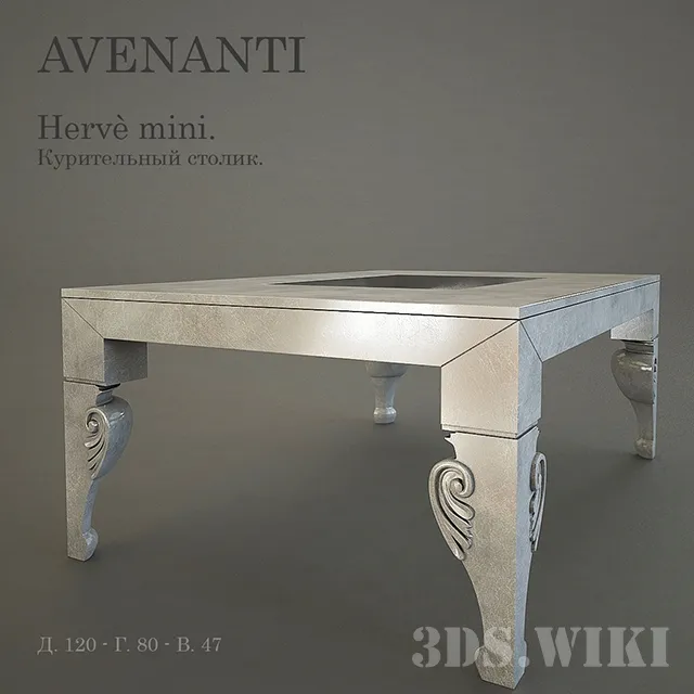 furniture – Smoking table AVENANTI Herve Mini 3D Model