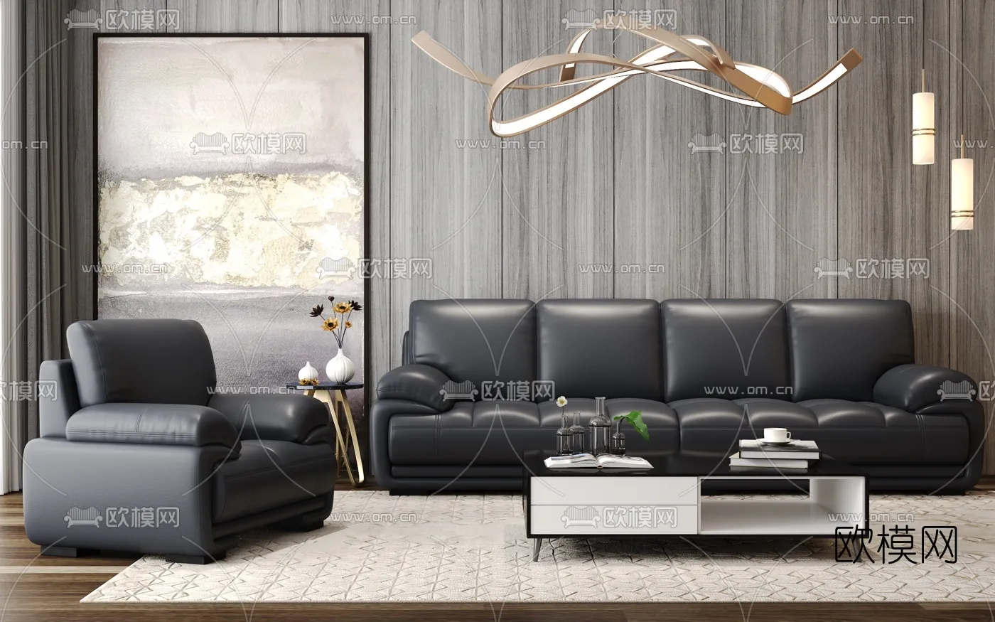 FURNITURE – SOFA – 3D Model For Interior Design – 11080