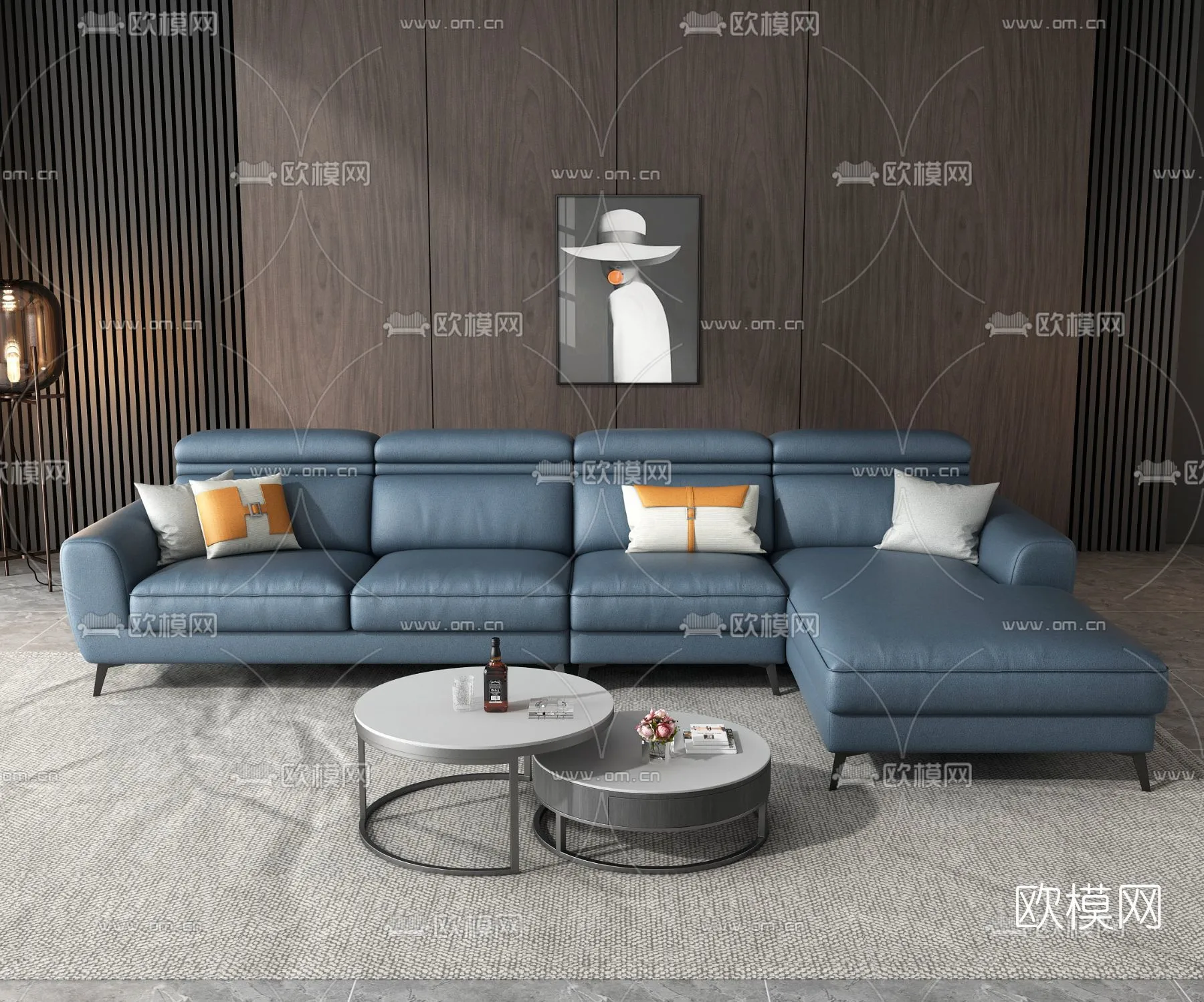 FURNITURE – SOFA – 3D Model For Interior Design – 11099
