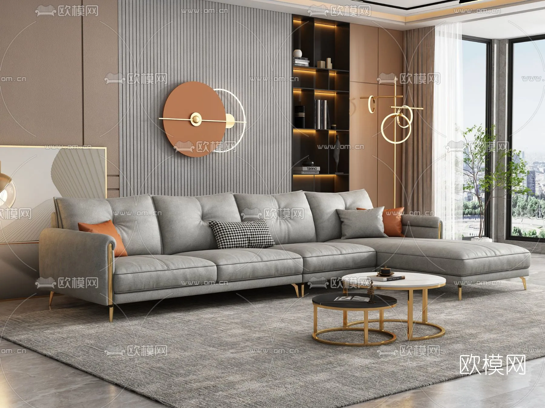 FURNITURE – SOFA – 3D Model For Interior Design – 11100