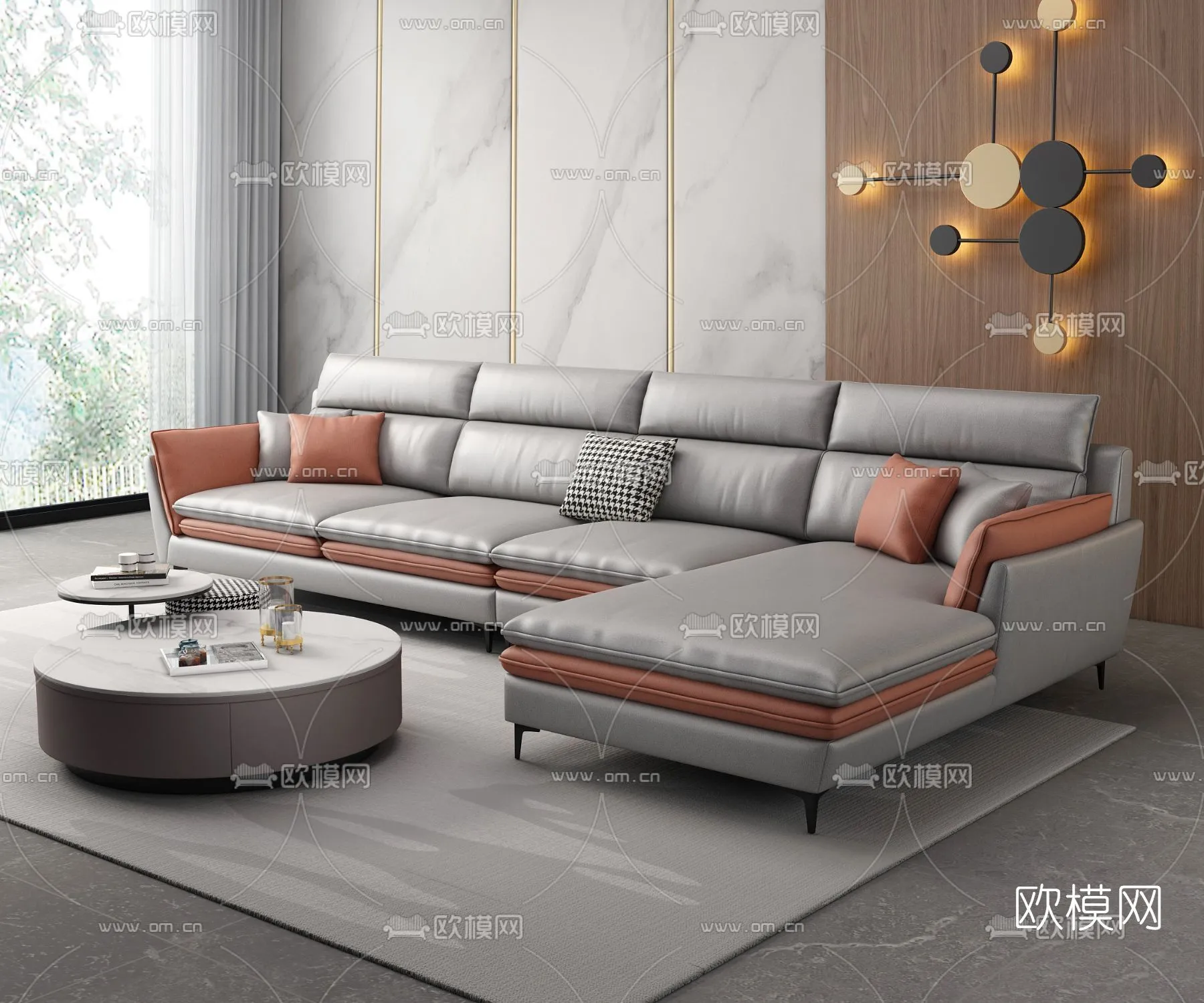 FURNITURE – SOFA – 3D Model For Interior Design – 11101