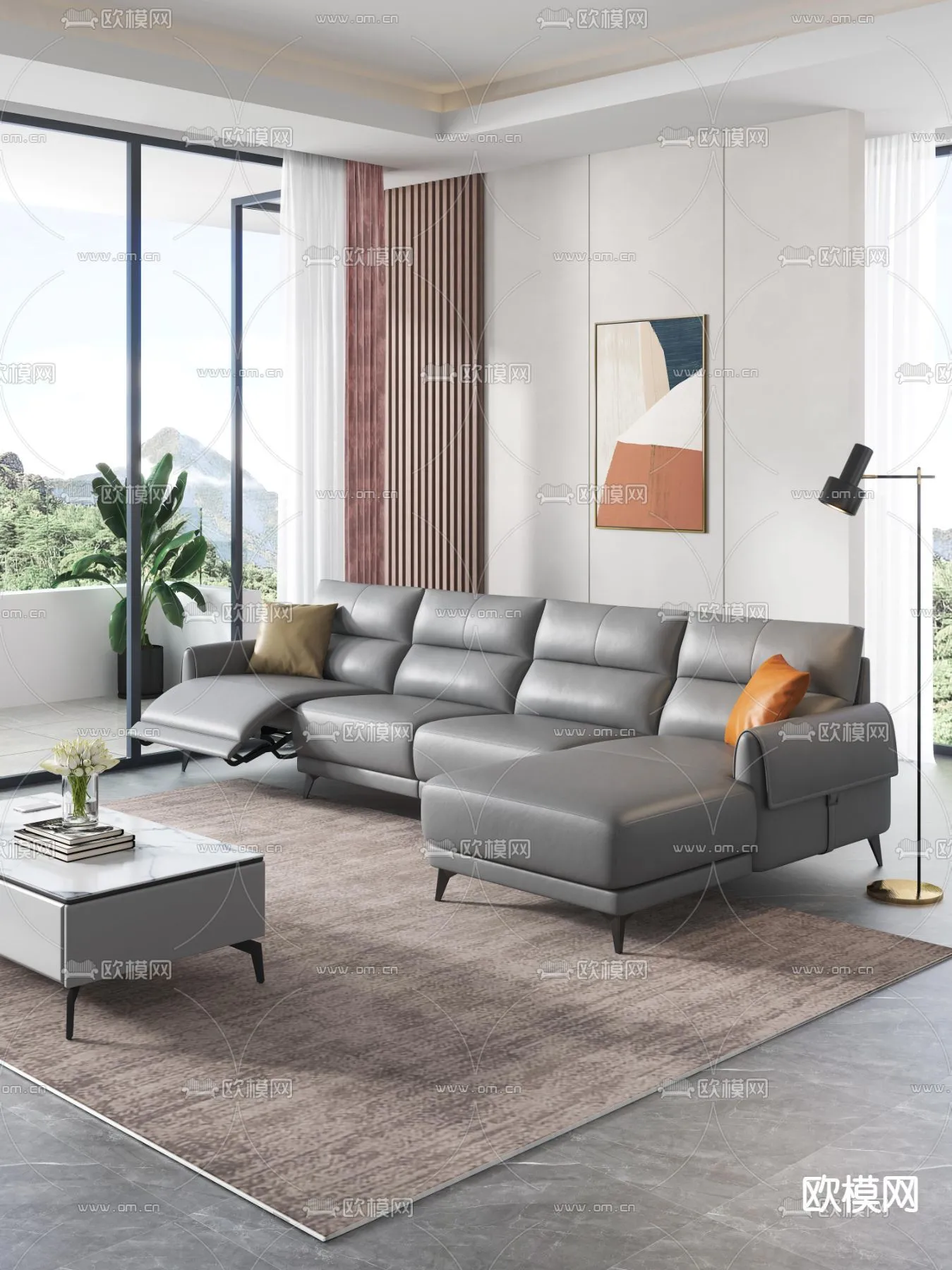 FURNITURE – SOFA – 3D Model For Interior Design – 11109