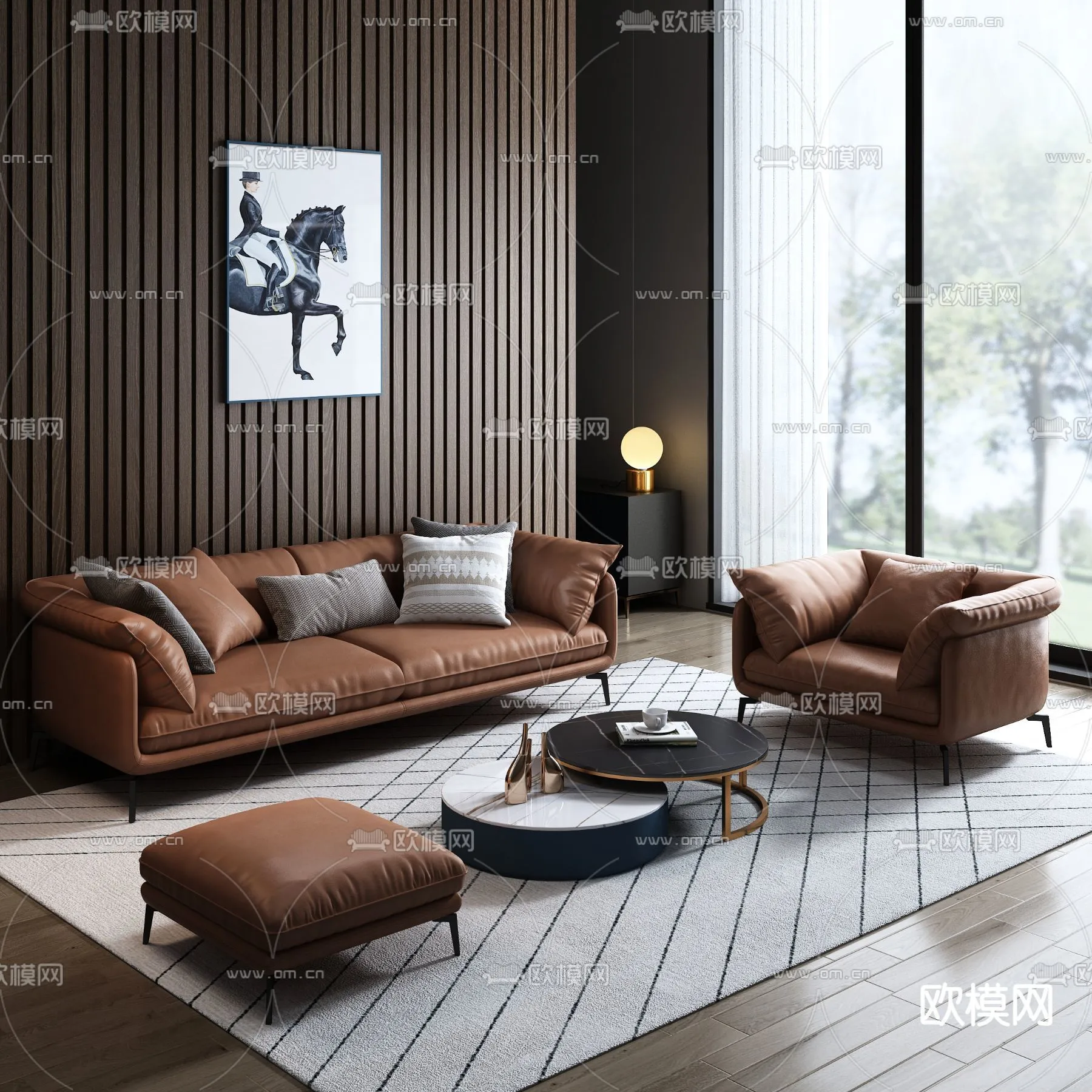 FURNITURE – SOFA – 3D Model For Interior Design – 11111