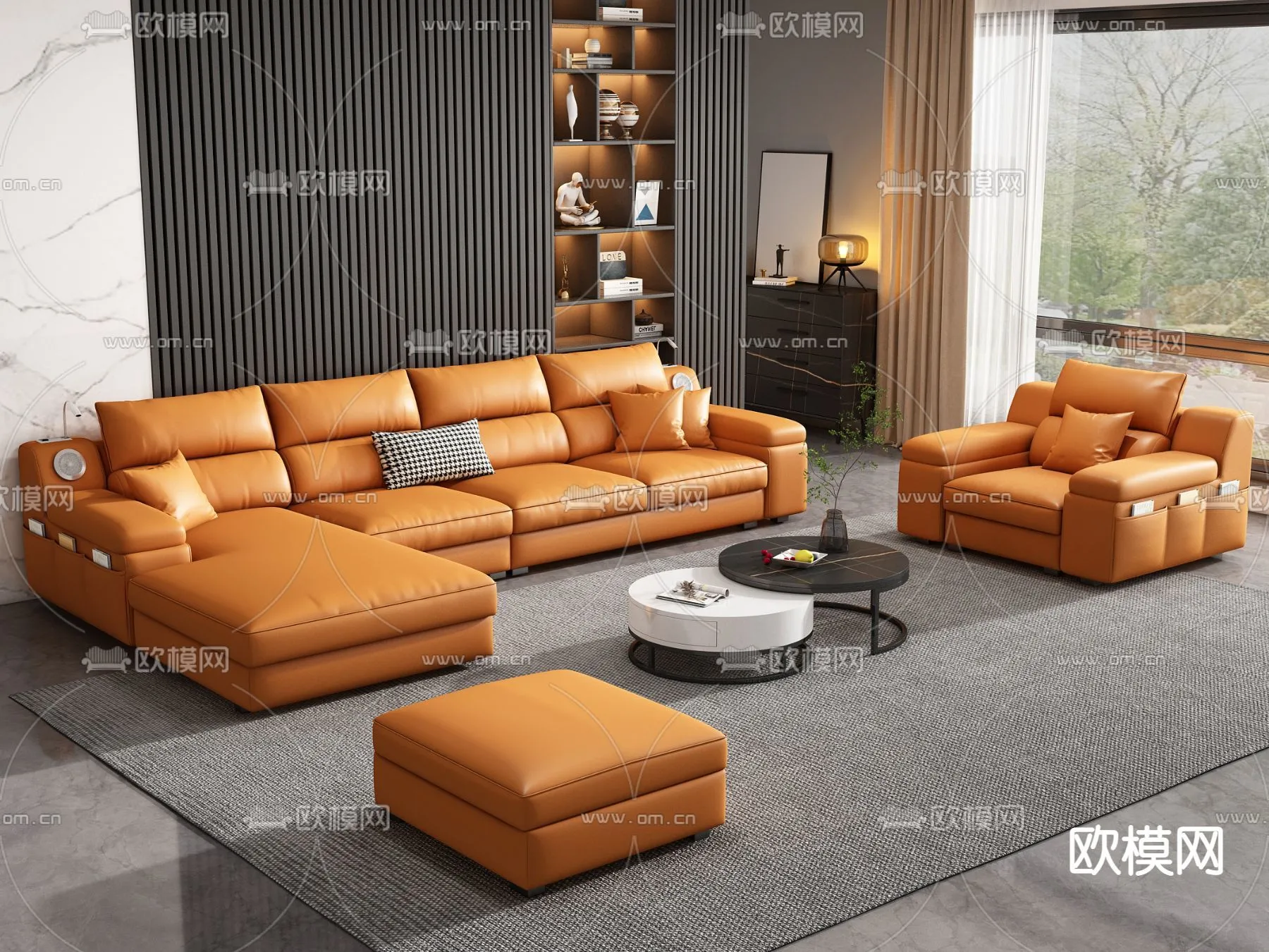 FURNITURE – SOFA – 3D Model For Interior Design – 11120