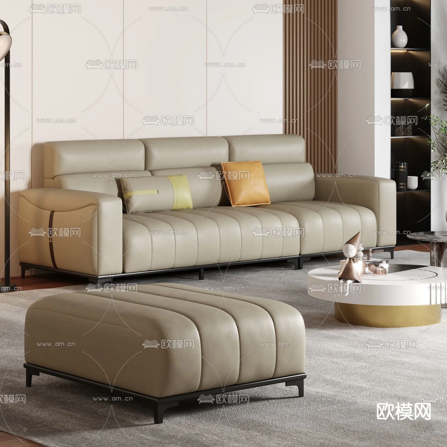 FURNITURE – SOFA – 3D Model For Interior Design – 11122