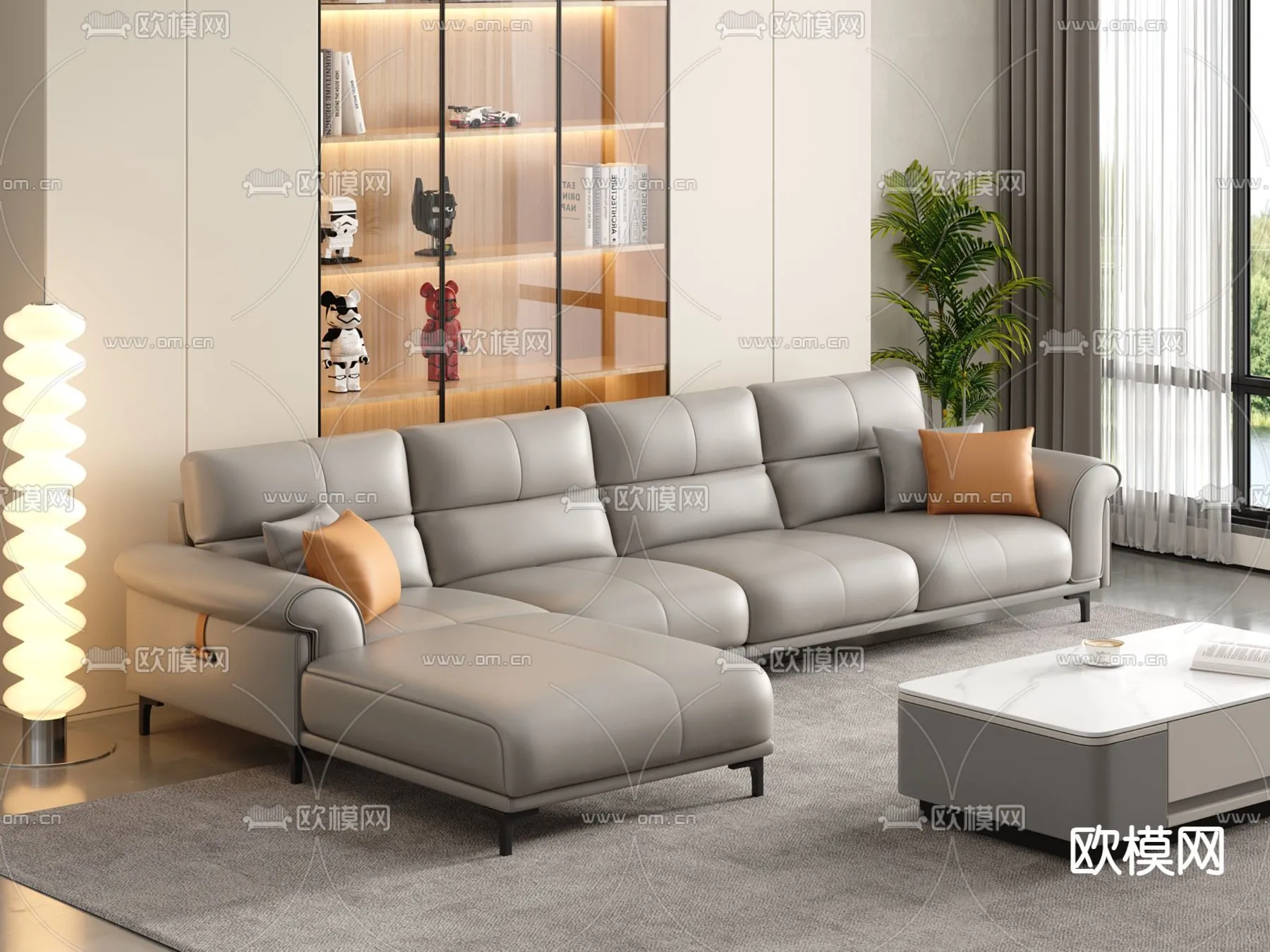 FURNITURE – SOFA – 3D Model For Interior Design – 11132