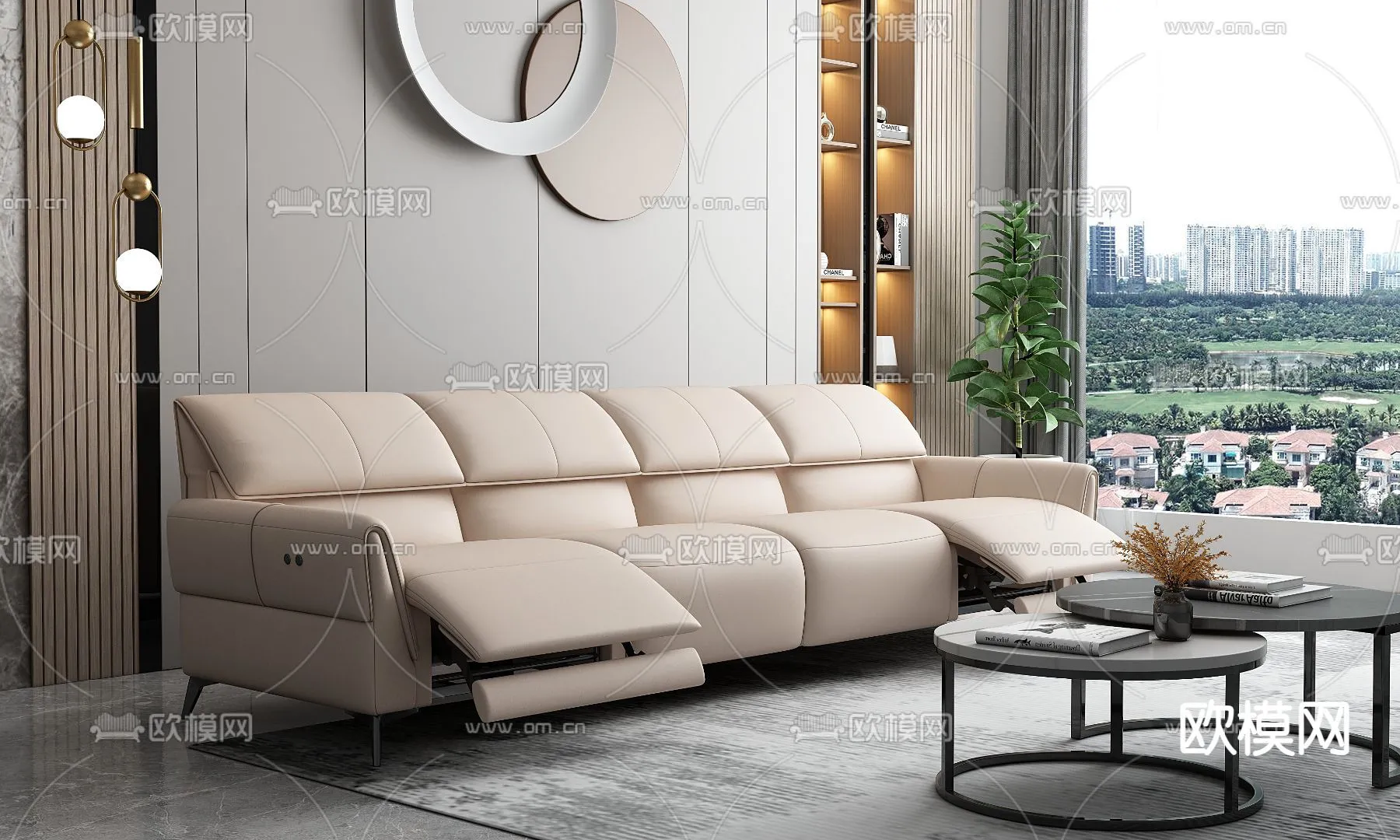 FURNITURE – SOFA – 3D Model For Interior Design – 11136