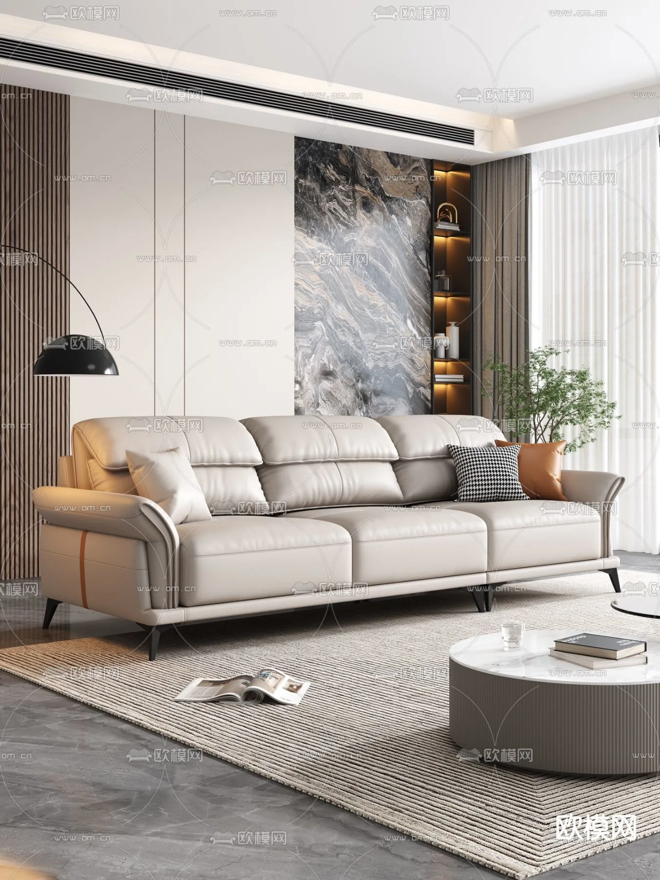 FURNITURE – SOFA – 3D Model For Interior Design – 11142