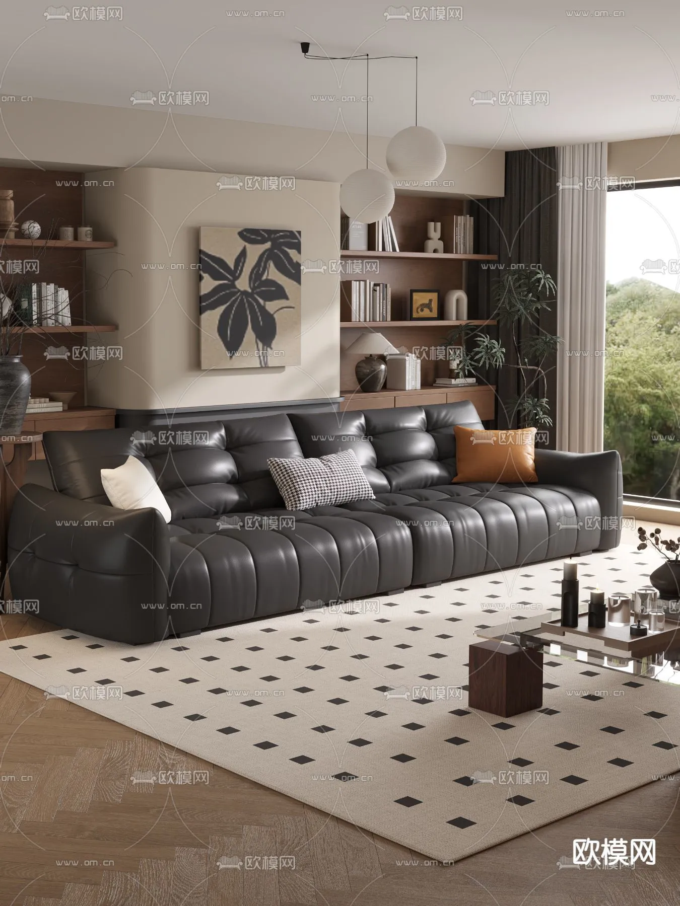FURNITURE – SOFA – 3D Model For Interior Design – 11149