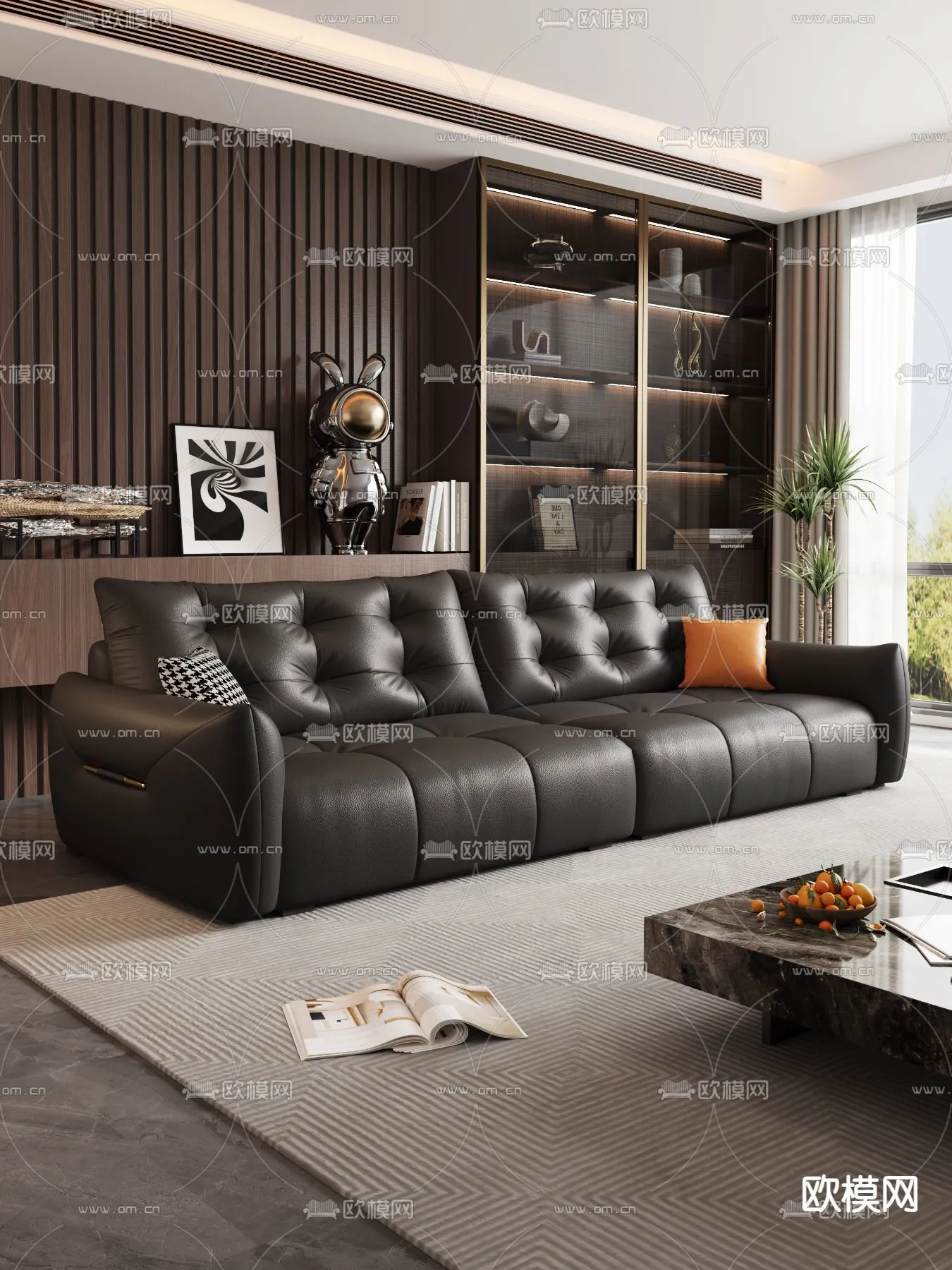 FURNITURE – SOFA – 3D Model For Interior Design – 11152