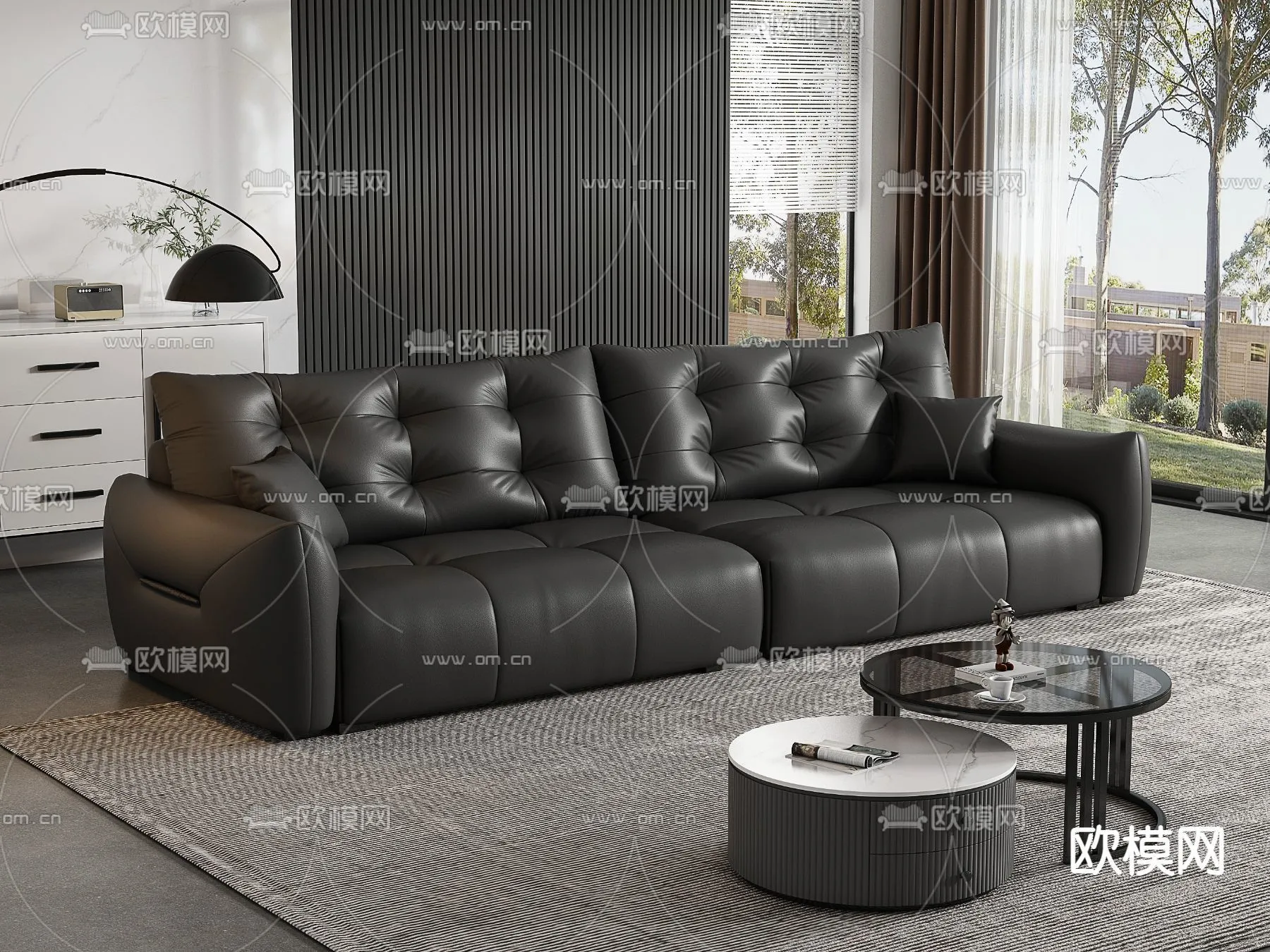 FURNITURE – SOFA – 3D Model For Interior Design – 11161