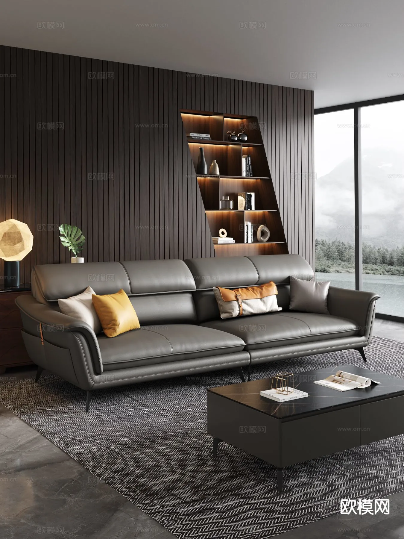 FURNITURE – SOFA – 3D Model For Interior Design – 11164