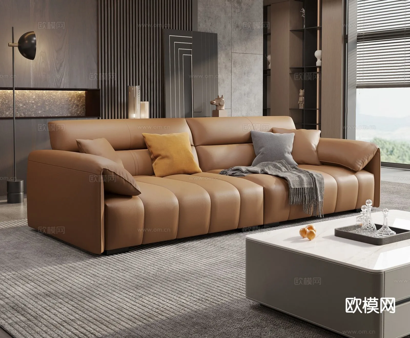 FURNITURE – SOFA – 3D Model For Interior Design – 11167