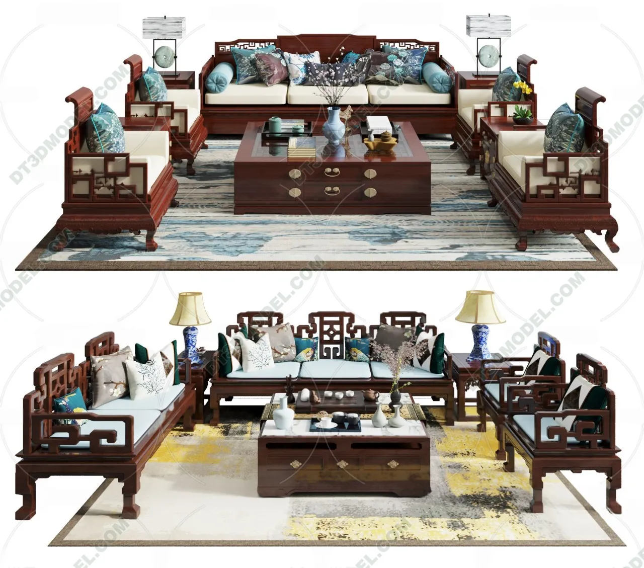 FURNITURE – SOFA – 3D Model For Interior Design – 11175