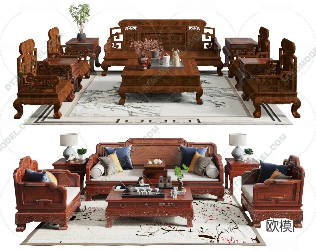 FURNITURE – SOFA – 3D Model For Interior Design – 11177