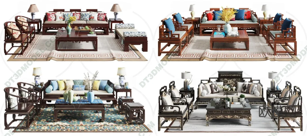 FURNITURE – SOFA – 3D Model For Interior Design – 11178